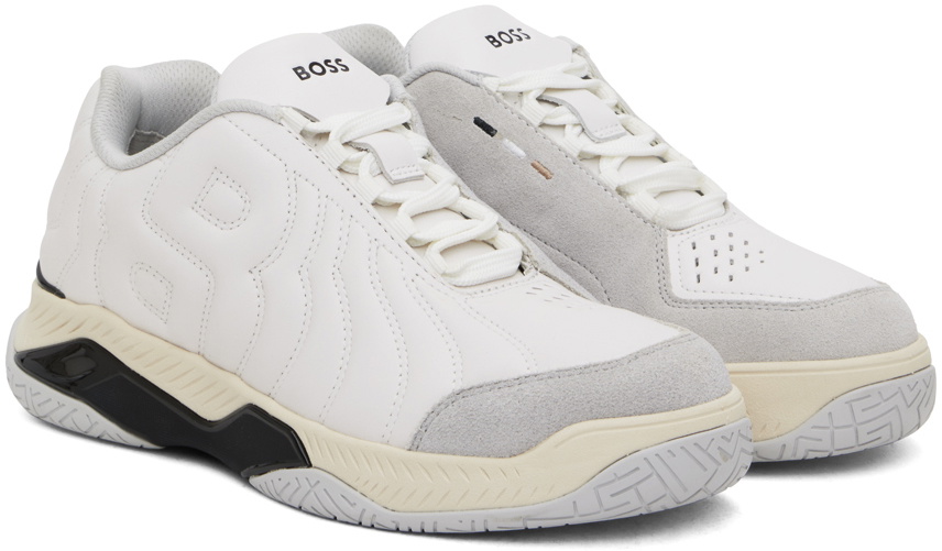 BOSS White Courtstride Sneakers