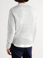 INIS MEÁIN - Slim-Fit Mélange Linen Sweater - Gray