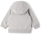 Givenchy Baby Grey Split Logo Zip Hoodie