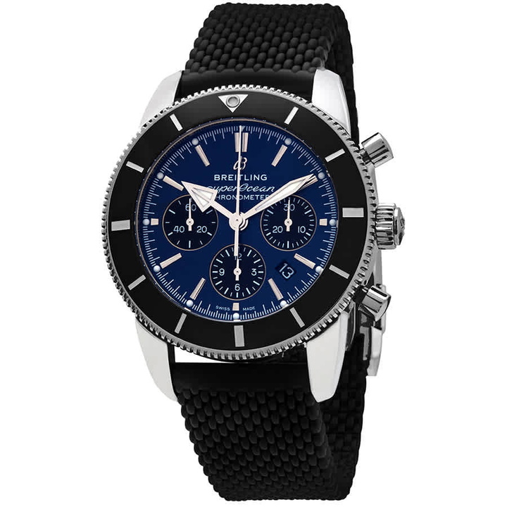 Photo: Breitling Superocean Heritage II Chronograph Automatic Blue Dial Mens Watch AB0162121C1S1