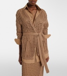 Max Mara Gelo open-knit cotton wrap cardigan