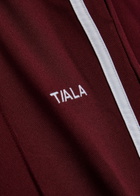 Tala Striped Straight-leg Jersey Sweatpants Dark Red