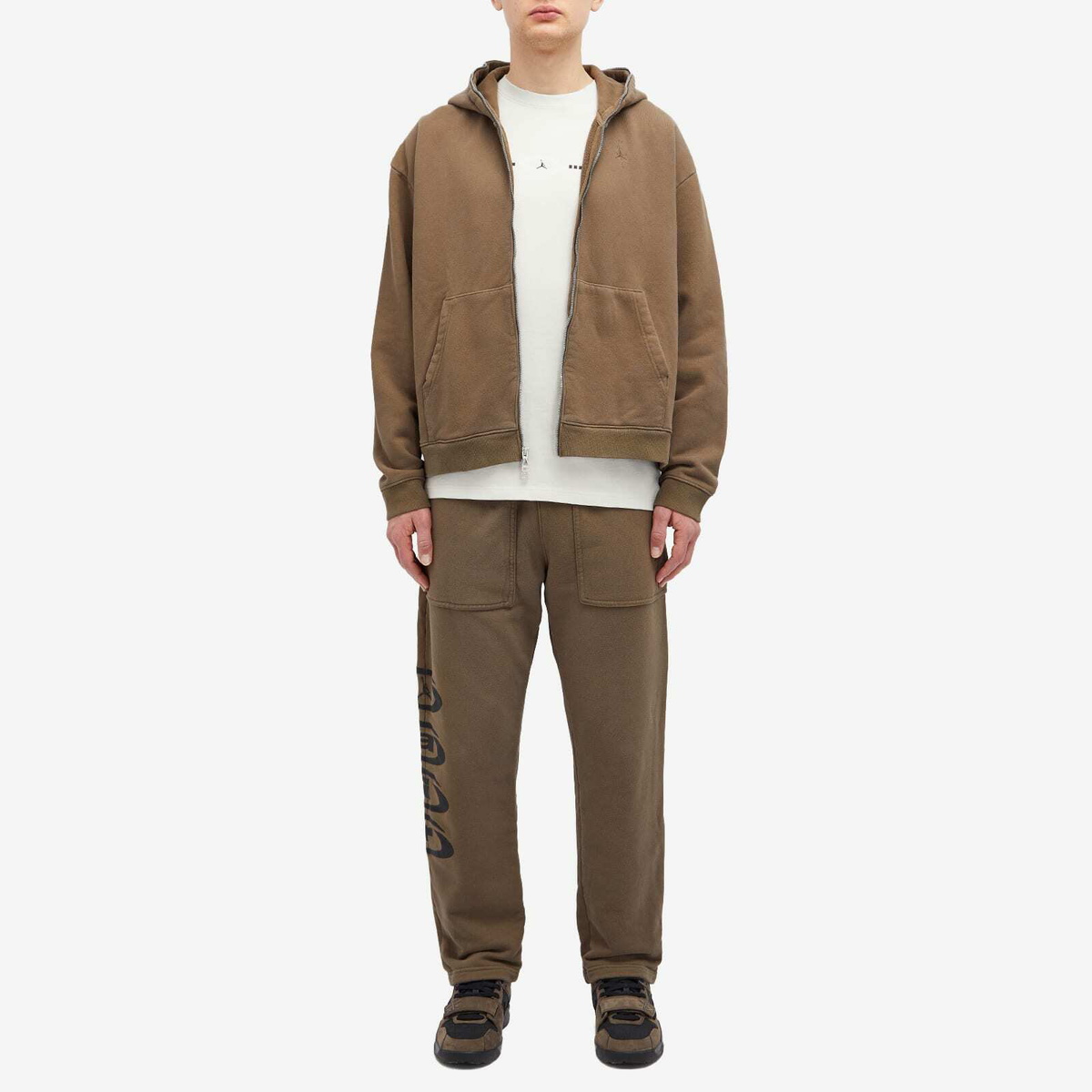 Air Jordan Men's x Travis Scott Full Zip Hoodie in Palomino