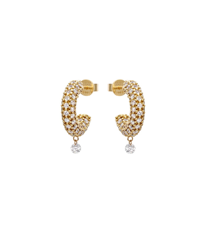 Photo: Persée Helios 18kt gold hoop earrings with diamonds