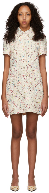 Photo: Valentino Off-White Tweed Speckled Short Dress