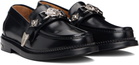 Toga Pulla Black Polished Leather Loafers