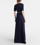 Safiyaa Stephanie embellished draped crêpe gown