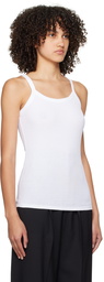 Filippa K White Fine Rib Tank Top