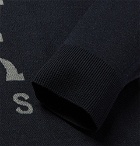 Maison Kitsuné - Logo-Jacquard Wool Sweater - Navy