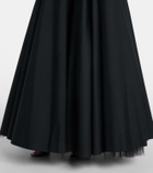 Giambattista Valli Floral-appliqué cotton poplin gown