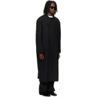 Fear of God Black Wool Double Breasted Lapelless Coat