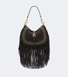 Etro Pony Medium studded suede shoulder bag