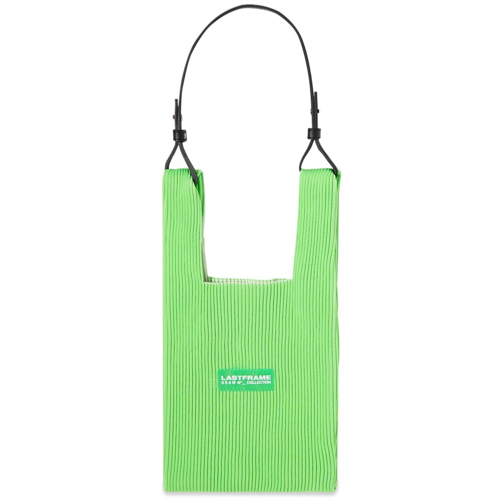 LASTFRAME Women's Two Tone Market Bag Small in Neon Green