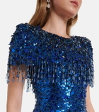 Jenny Packham Embellished fringed gown