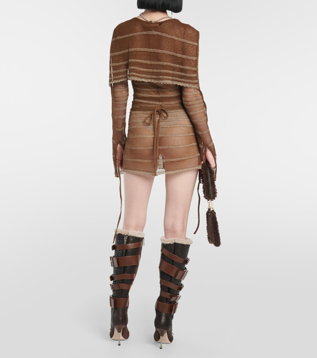 Jean Paul Gaultier x KNWLS crochet wrap miniskirt Jean Paul Gaultier