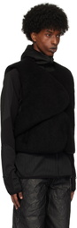 HELIOT EMIL Black Obelis Mohair Down Vest