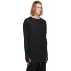 Boris Bidjan Saberi Black Tight Fit Long Sleeve T-Shirt