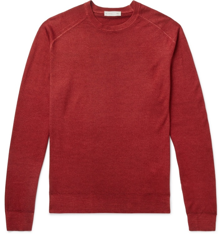 Photo: Etro - Slim-Fit Wool Sweater - Red