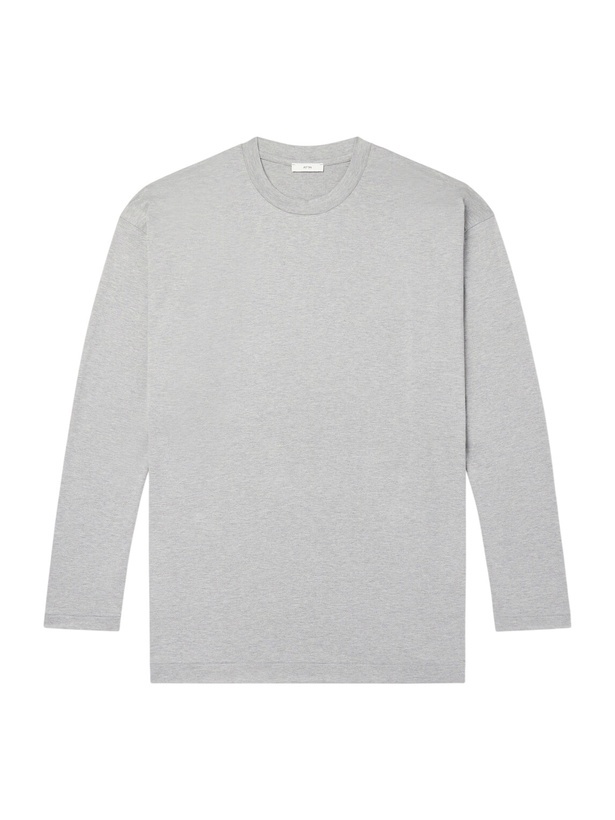Photo: ATON - Cotton-Jersey T-Shirt - Gray