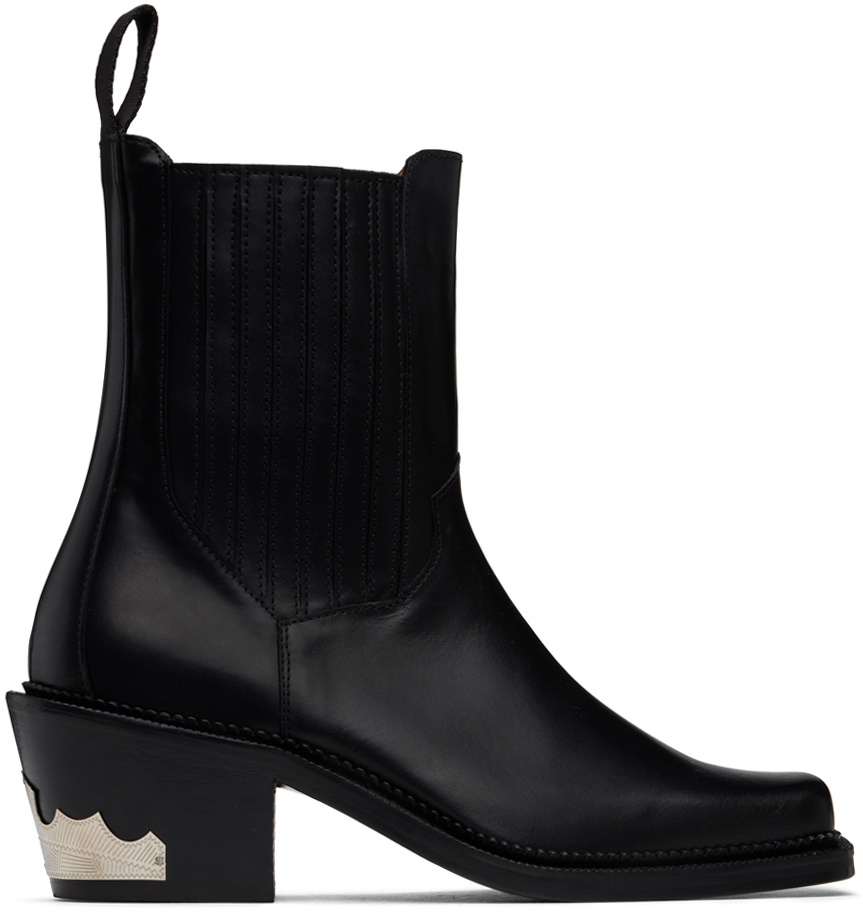 靴 TOGA VIRILIS Black Western Chelsea Boots SSENSE Exclusive Black Western Chelsea Boots by Toga Virilis