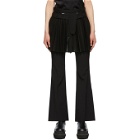 Sacai Black Pleated Skirt Logo Belt Trousers