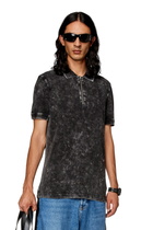 Diesel Polo shirt in faded piqué - Polos Mens in Black