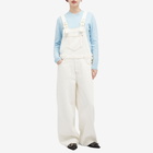 GANNI Women's Heavy Denim Overalls in Egret