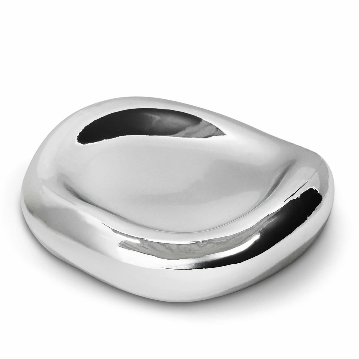 HKliving Gleam Glass Bowl in Chrome 