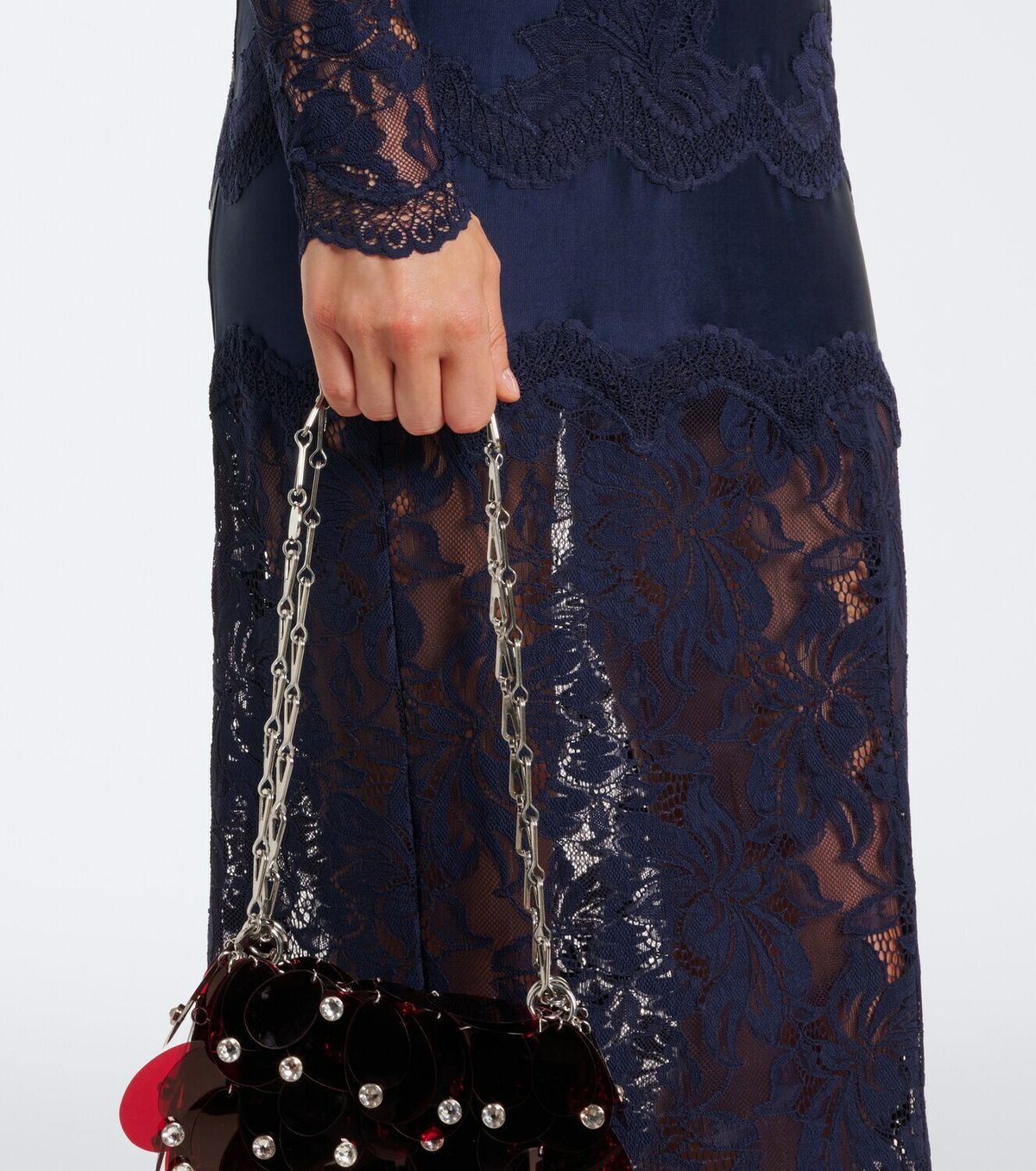 Rabanne Lace high neck maxi dress