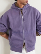 Our Legacy - Rascal Cotton-Jersey Zip-Up Hoodie - Purple