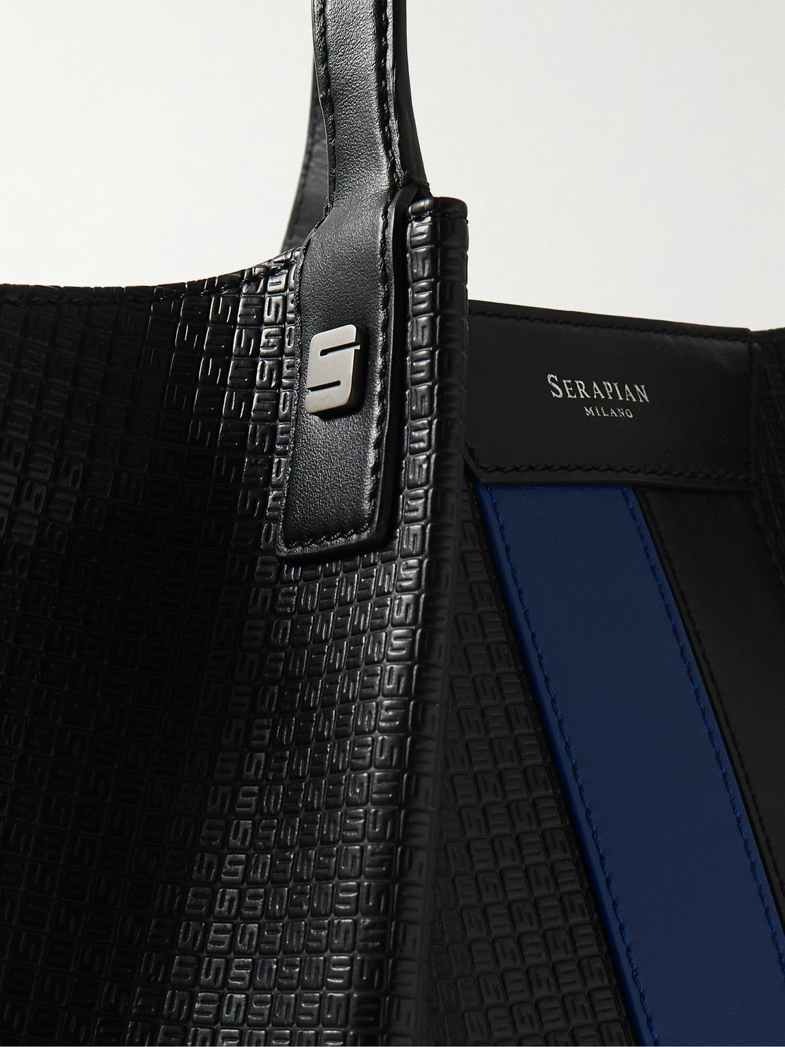 Serapian - Leather-Trimmed Stepan Coated-Canvas Tote Bag