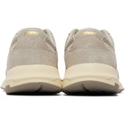 Hugo Beige Logo Detail Textured-Suede Sneakers