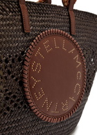 Stella Mccartney Logo Large Raffia Tote bag - Black - One Size