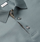 Brioni - Slim-Fit Cotton-Piqué Polo Shirt - Gray