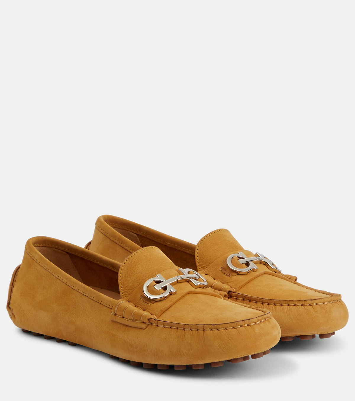 Ferragamo - Double Gancini suede loafers