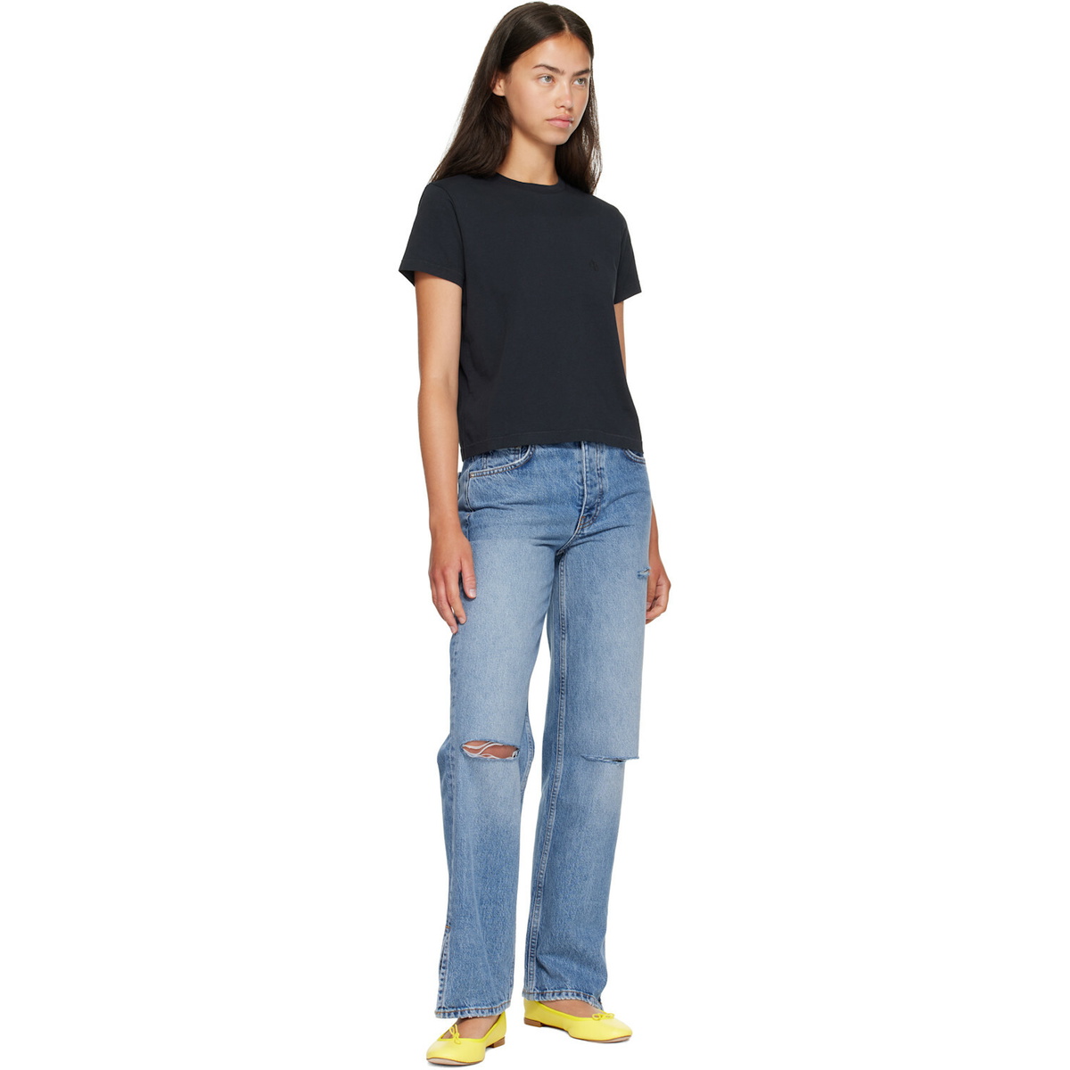 ANINE BING Black Shelley T-shirt