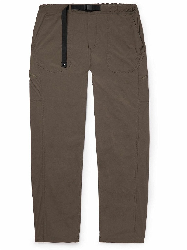 Photo: CAYL - Straight-Leg Belted Stretch-Nylon Trousers - Brown