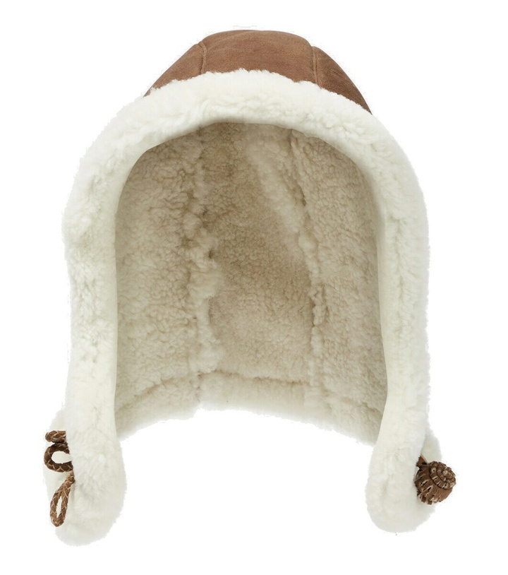 Photo: Magda Butrym Shearling and leather hood