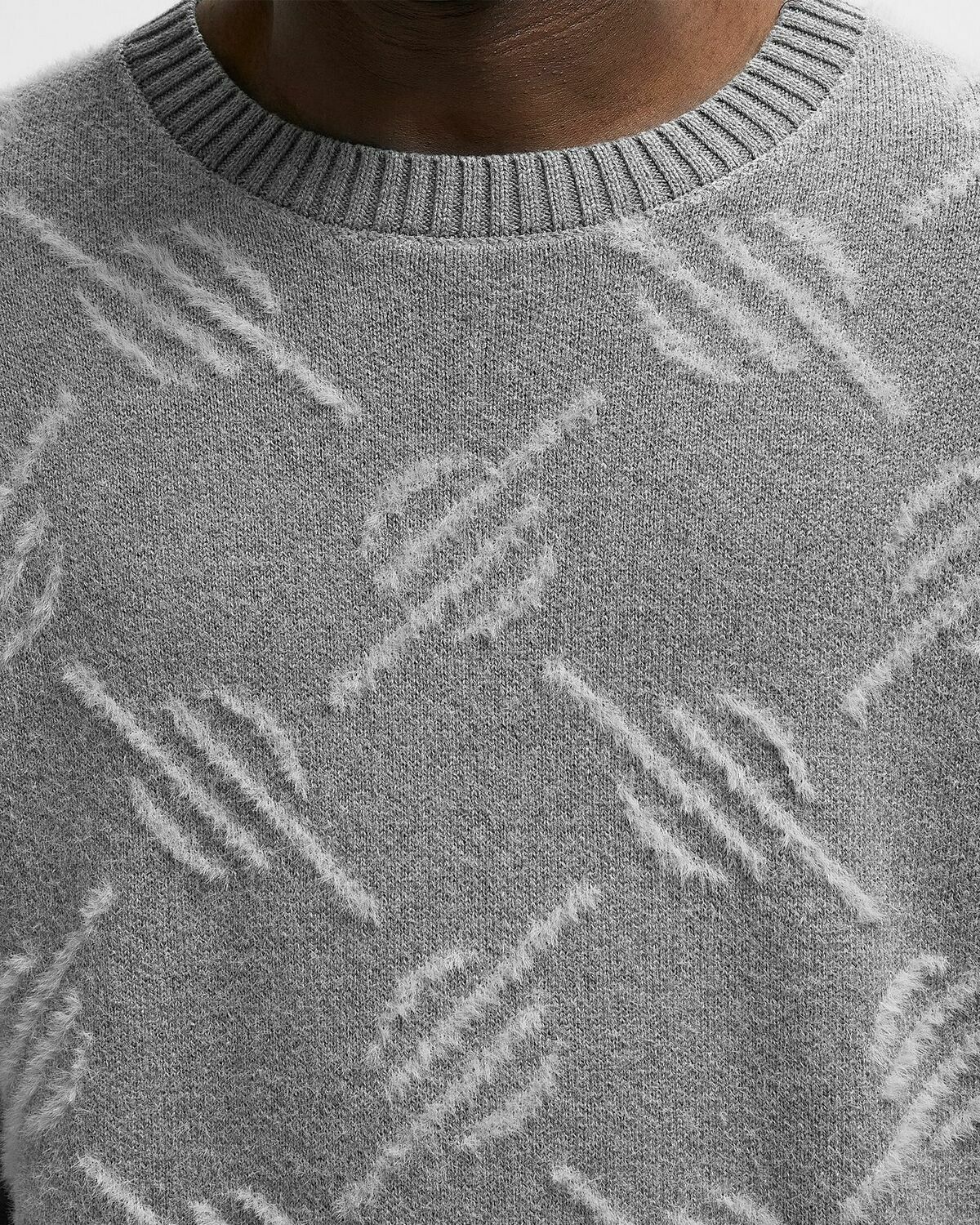 Daily Paper Tevin monogram knit sweater Grey Mens Pullover