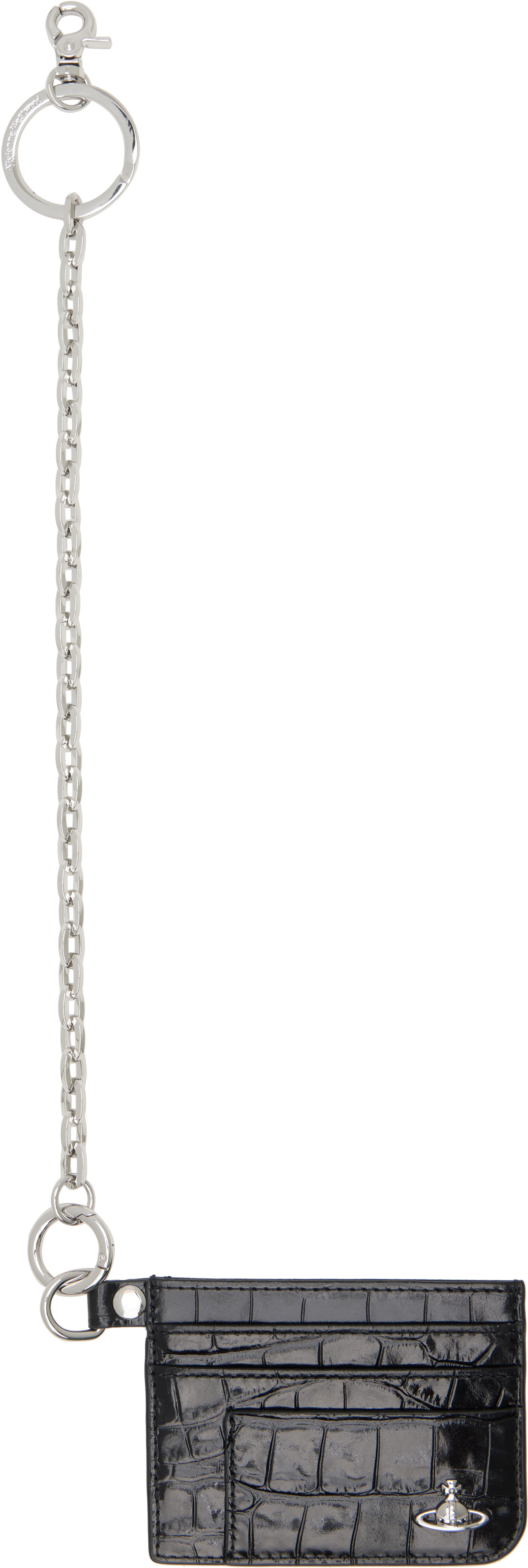 Vivienne Westwood Black Flat Chain Card Holder