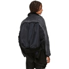 Sacai Black Denim and Nylon MA-1 Combo Jacket