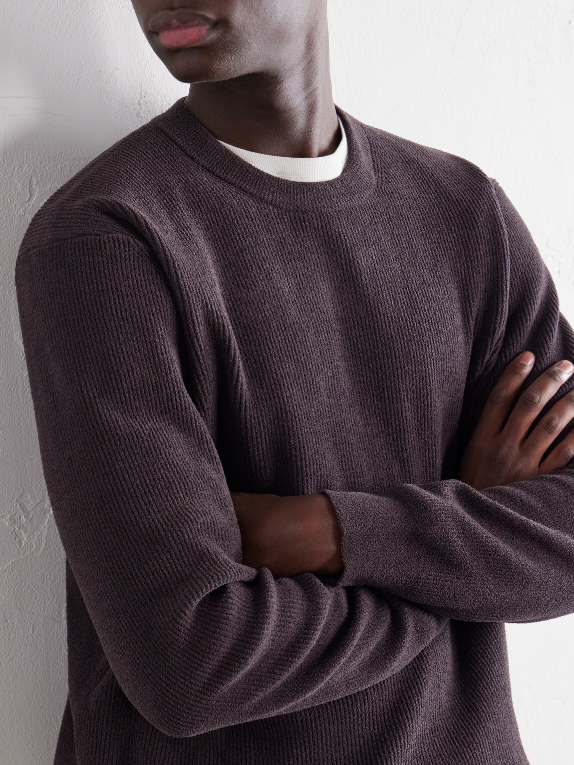 NN07 - Danny 6429 Ribbed Chenille Sweater - Brown