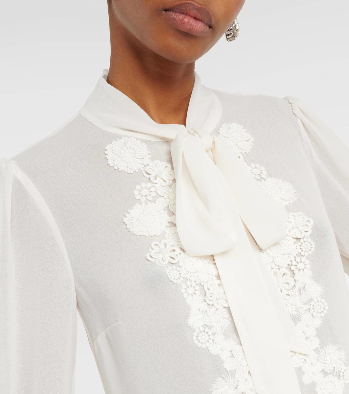 lace chiffon blouse