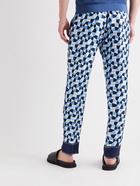 DOLCE & GABBANA - Printed Silk-Twill Pyjama Trousers - Blue