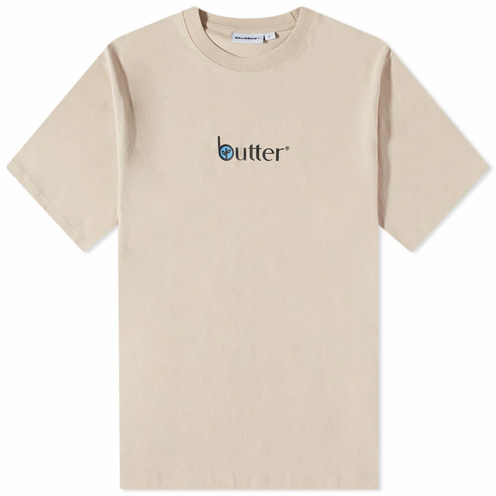 Photo: Butter Goods Men's Leaf Classic Logo T-Shirt in Sand