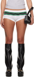 LAURA ANDRASCHKO White Knitted Tennis Shorts
