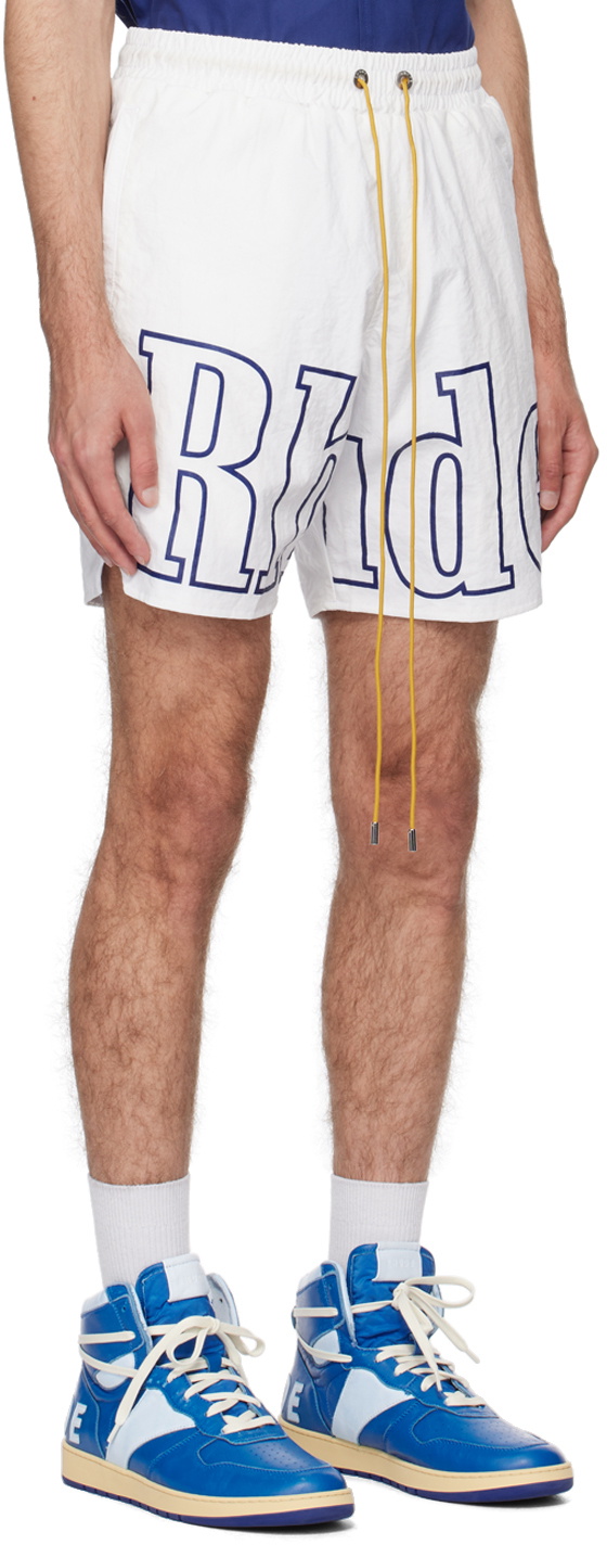 Rhude White Drawstring Shorts