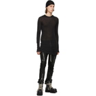 Rick Owens Black Hooded Rib T Hoodie