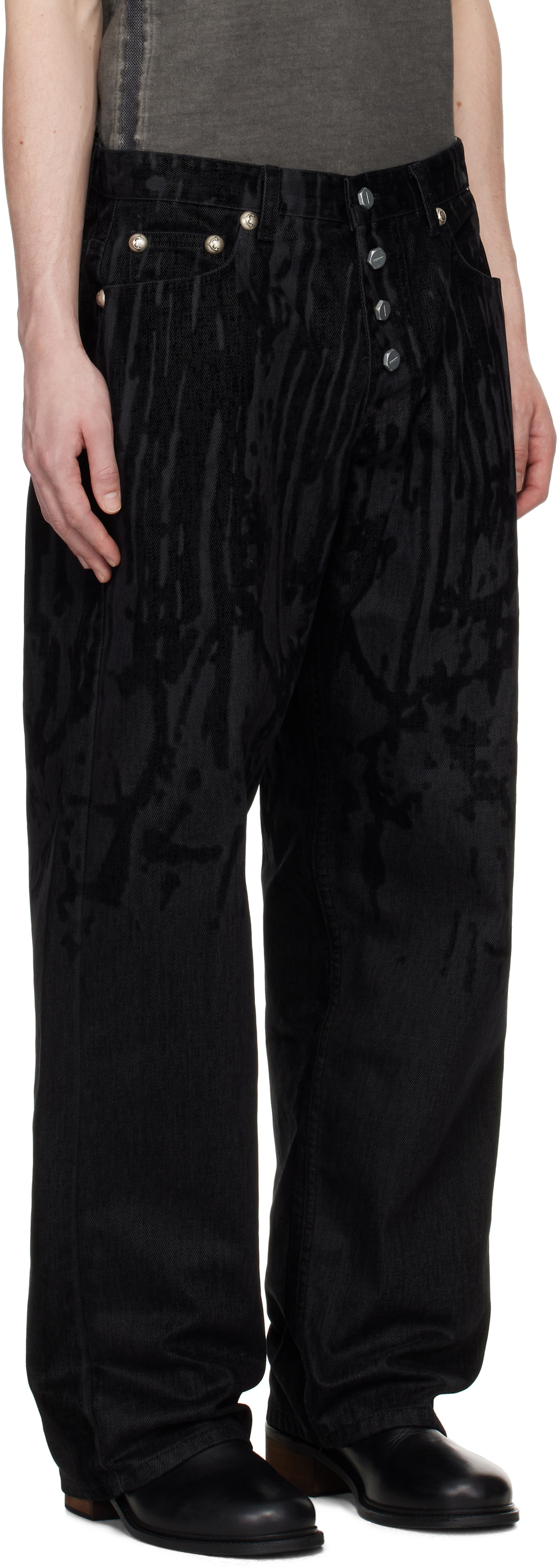 Thug Club Black Blood Lazered Jeans Thug Club