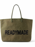 READYMADE - Dorothy Large Nubuck-Trimmed Logo-Embroidered Canvas Tote Bag